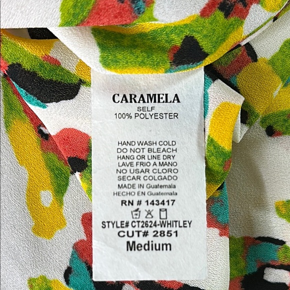 Caramela Whitley Multicolor Abstract Print Oversized Top Size Medium NWT - Picture 10 of 12